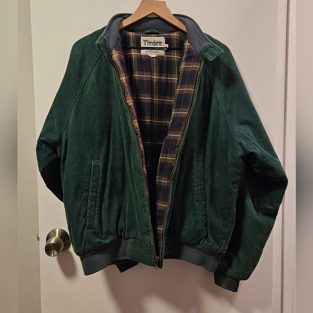 Vintage Timbre Corduroy Bomber Jacket